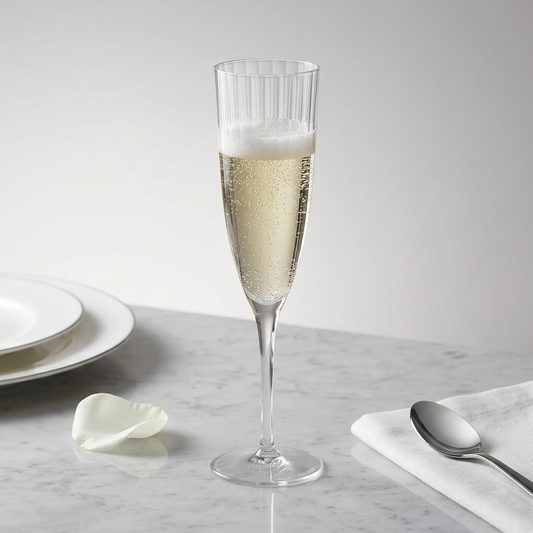 Aquilona Premium 6oz Clear Plastic Champagne Glasses - Elegant Reusable Wine Goblets & Cocktail Flutes, Shatterproof Disposable Party Cups for Toasting