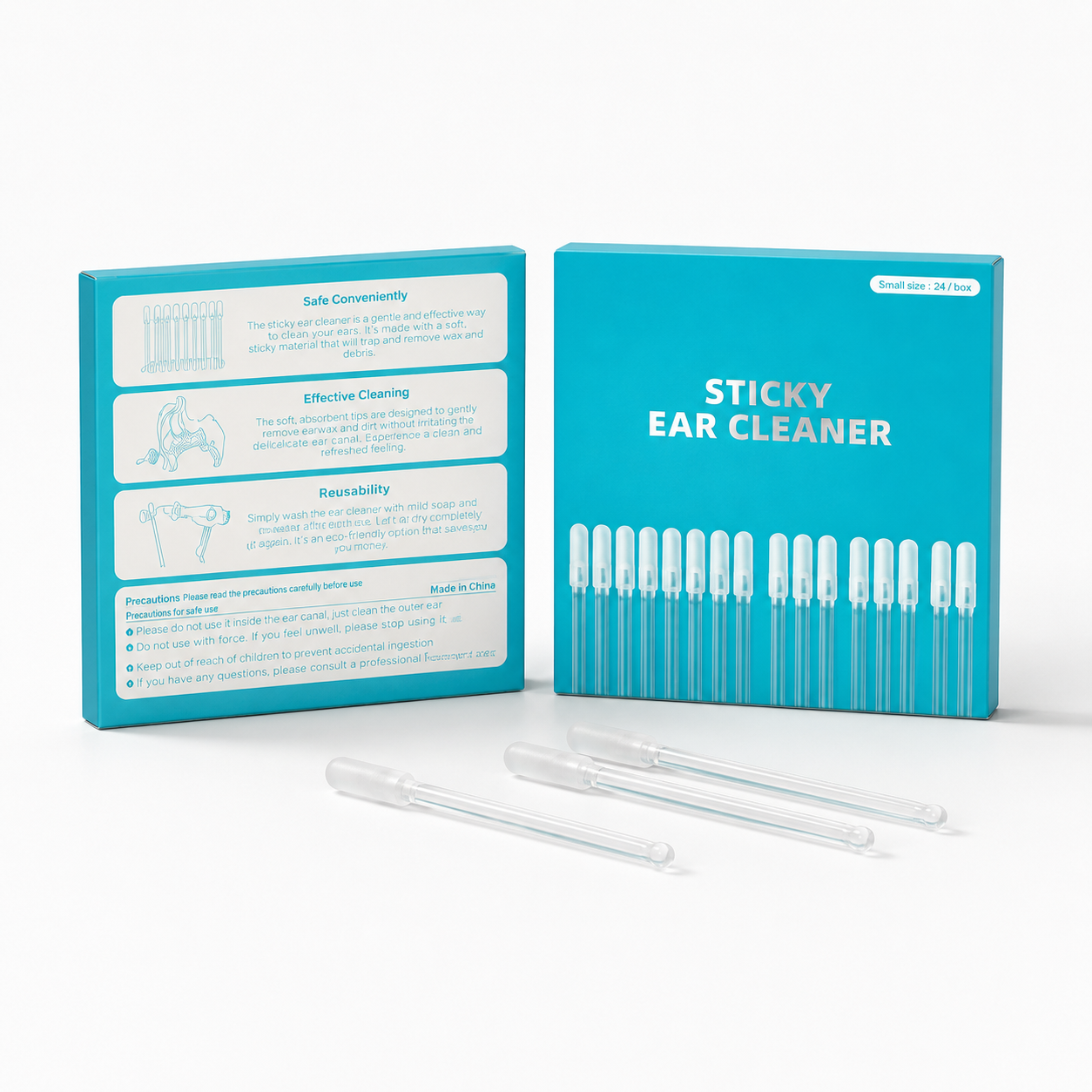 🔥Last Day 50% OFF🔥Reusable Sticky Ear Cleaning Sticks (24-Pack)