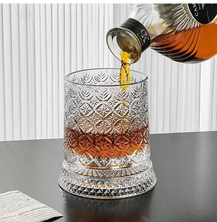 Spinning Stress Relief Crystal Wine Tumbler