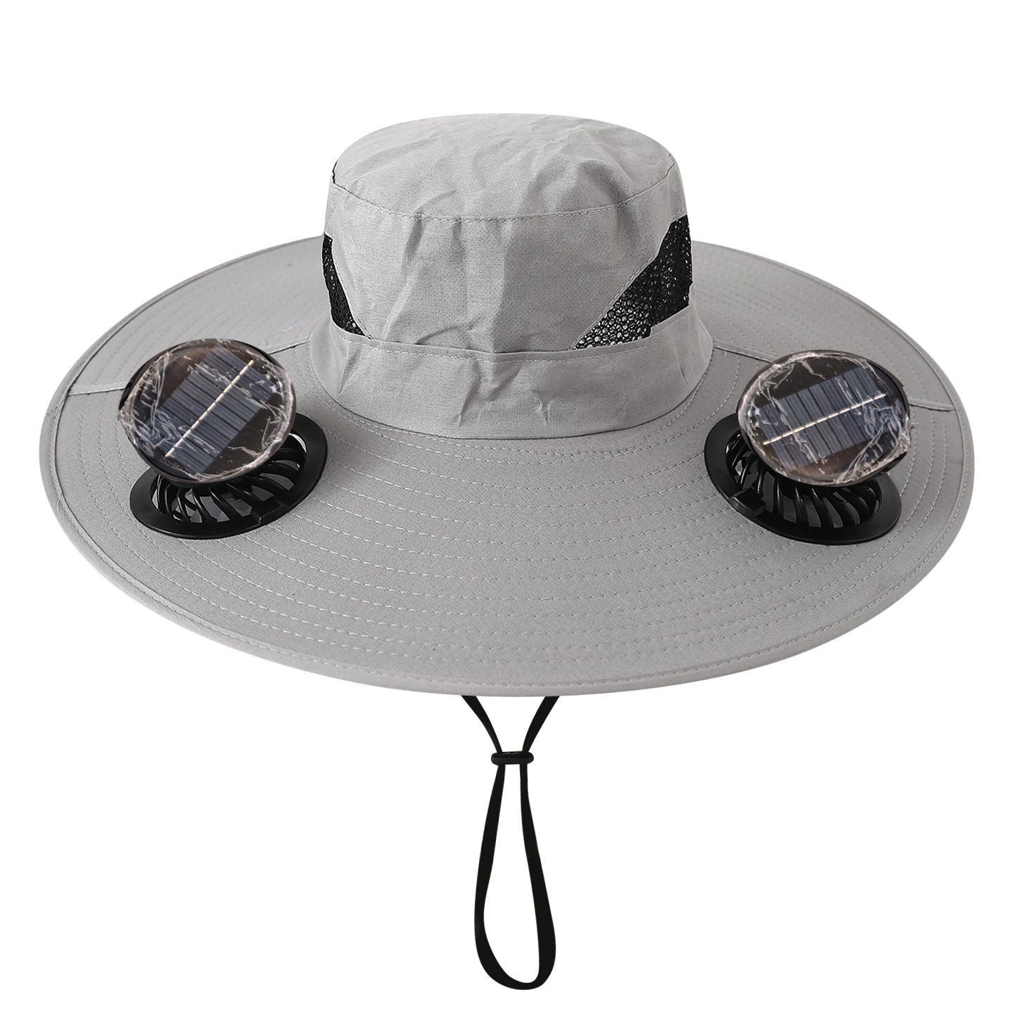 ☀️Solar Powered Fan Hat with 2 Removable Fans, Wide BrimSun Hat, UPF 50+ Bucket Fishing&Beach Hat, USB Solar