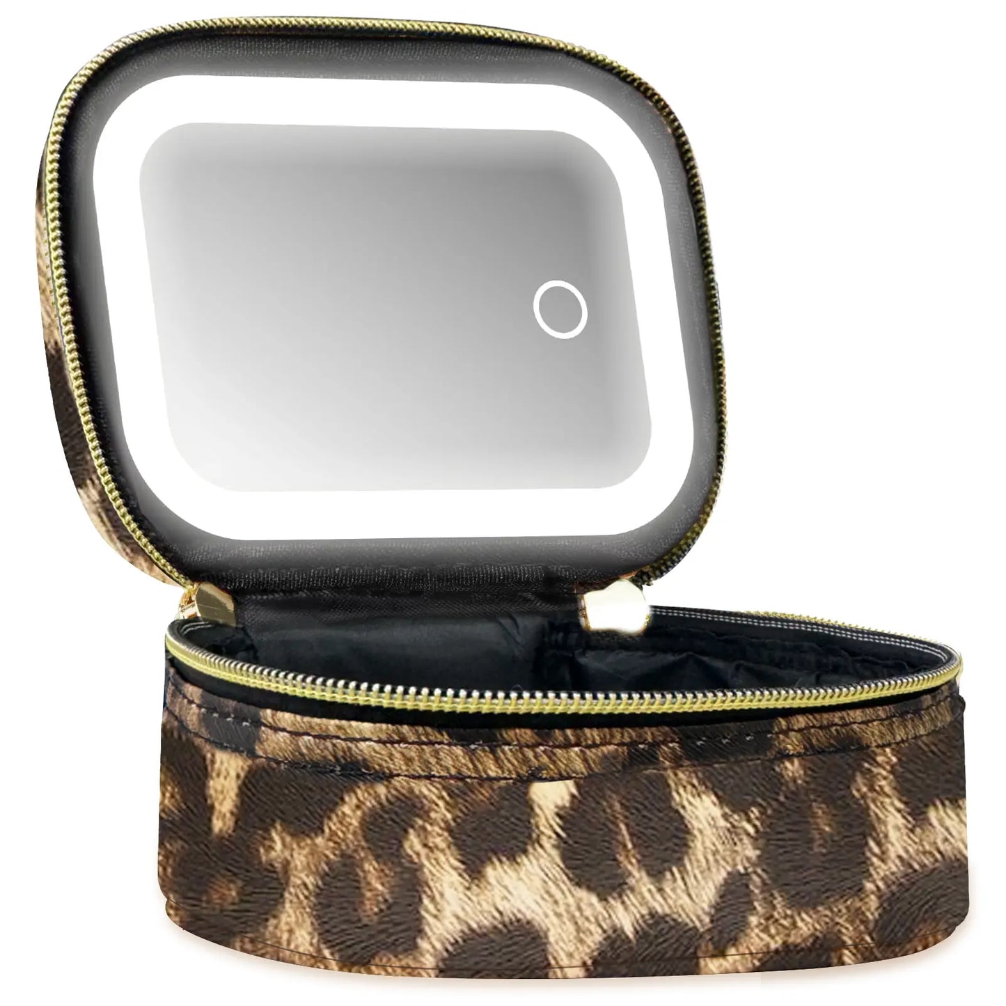 🔥LED Lighted Travel Makeup Bag with Mirror 3 Adjustable Brightness Portable Cosmetic Case
