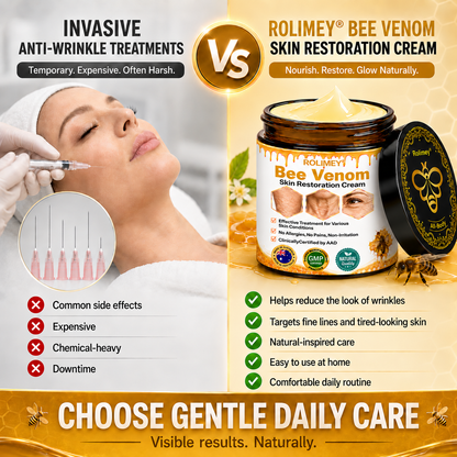 🍇2026 New Rolimey® Bee Venom Advanced Skin Rescue Cream | Botox-Inspired Firming & Smoothing Care for All Skin Types