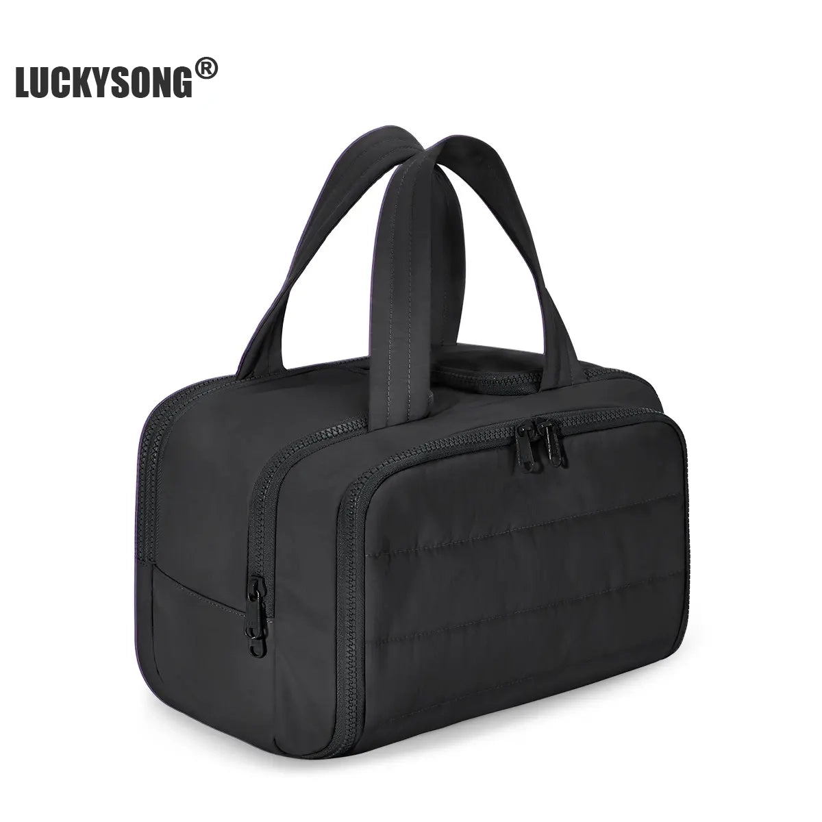 LUCKYSONG® 4-in-1 Puffy Travel Makeup & Toiletry Bag