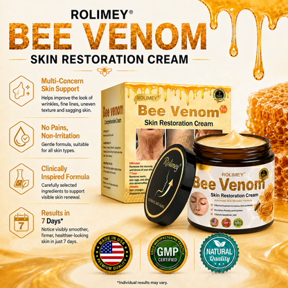 🌟💎2026 New Rolimey® Bee Venom Advanced Skin Rescue Cream | Botox-Inspired Firming & Smoothing Care for All Skin Types