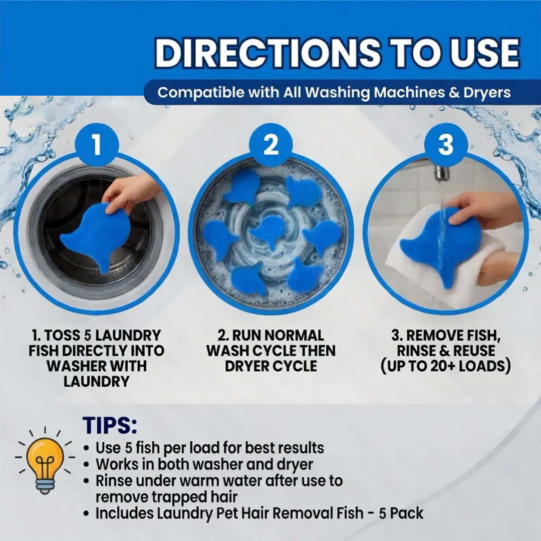 Laundry Pet Hair Removal Fish