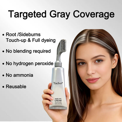 ✨50% OFF! 🌿 Plant-Based Comb-In Hair Dye – Easy, Gray Coverage, Nourishing Formula ✨