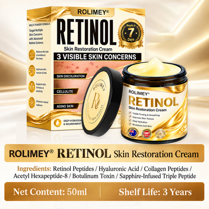 🍇2026 New Rolimey® Retinol Advanced Skin Restoration Cream | Botox-Inspired Firming & Smoothing Care for All Skin Types