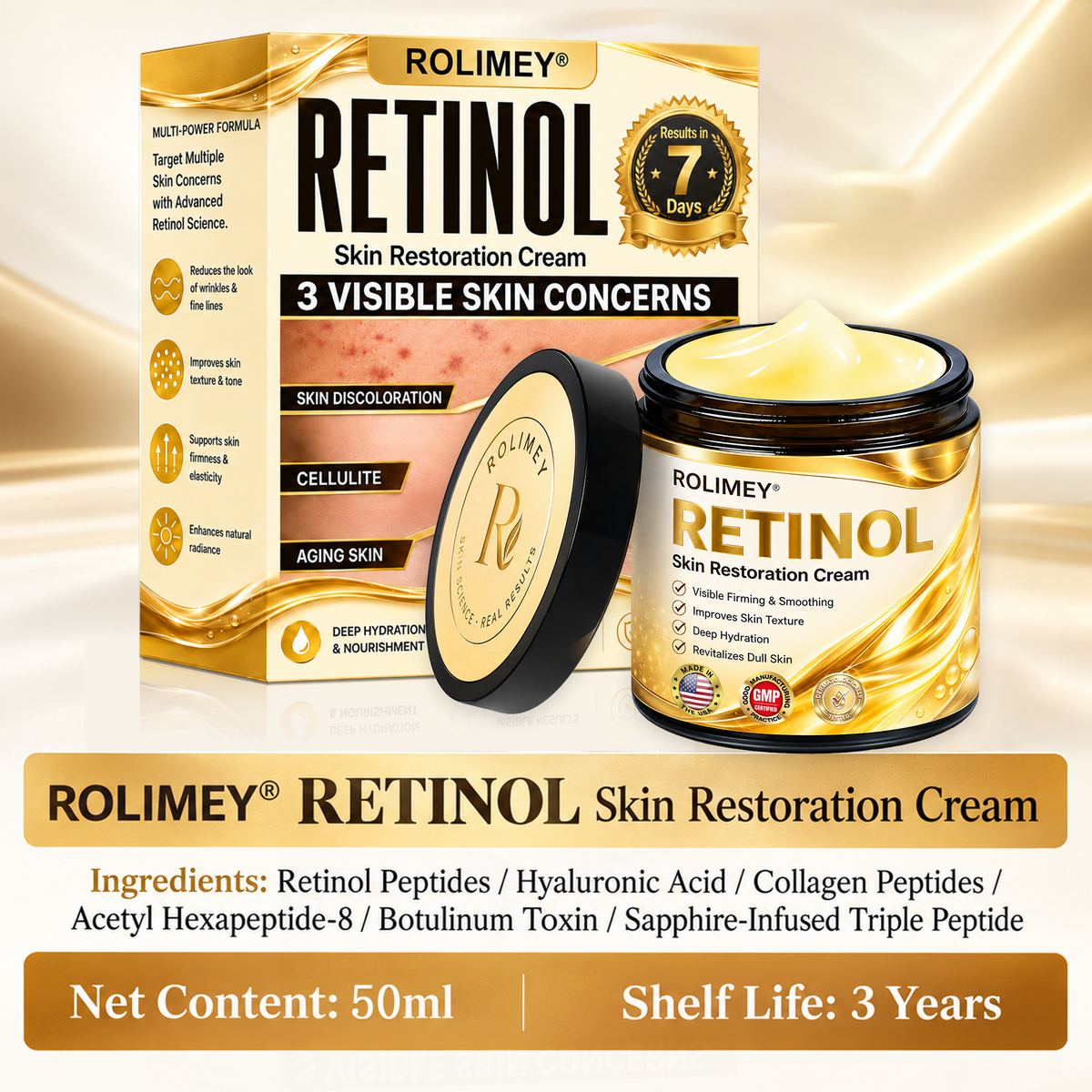 🎁2026 New Rolimey® Retinol Advanced Skin Restoration Cream | Botox-Inspired Firming & Smoothing Care for All Skin Types