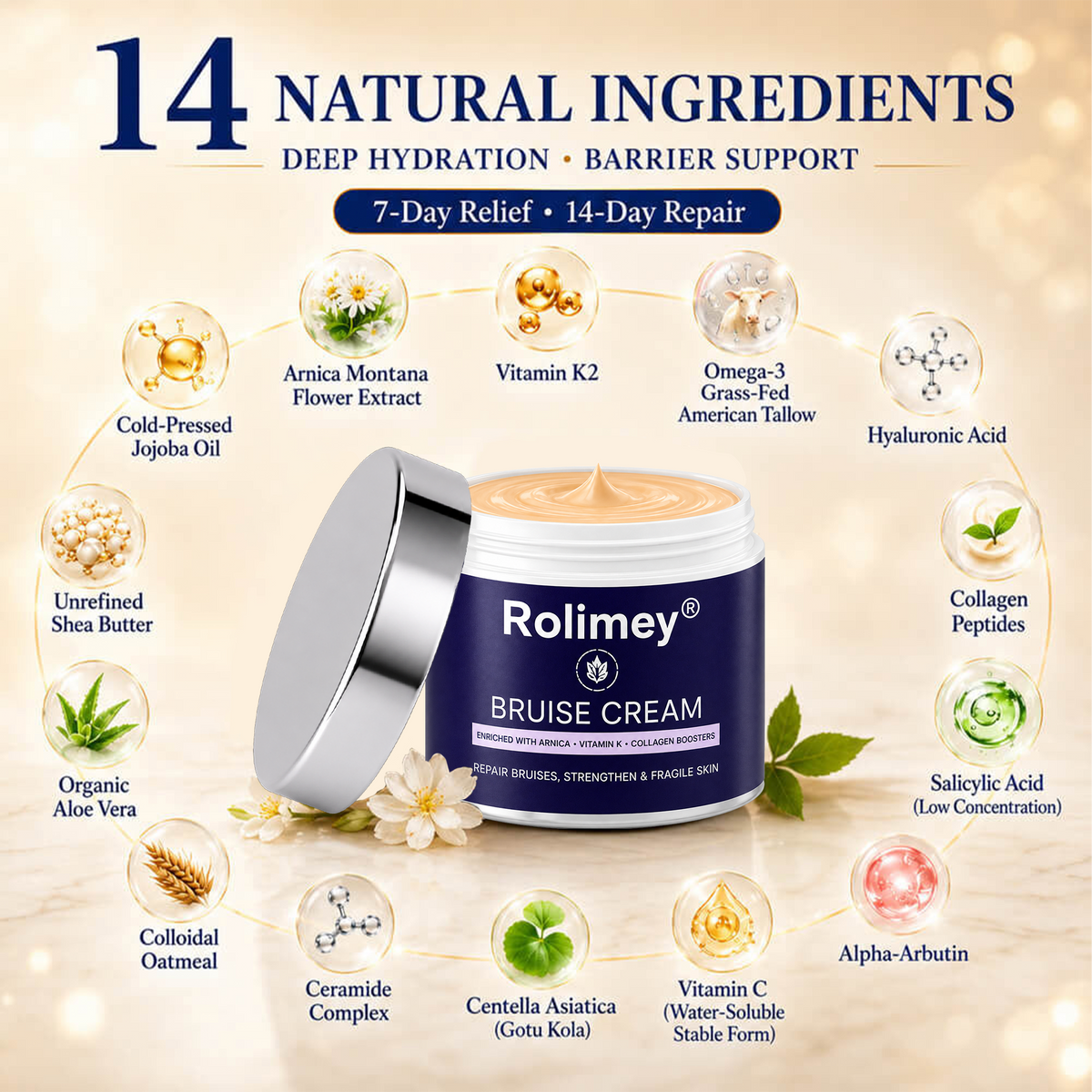 💕 2026 Best-Selling Skin Care | Rolimey® Bruise Care Cream | Advanced Care for Fragile, Aging & Bruise-Prone Skin