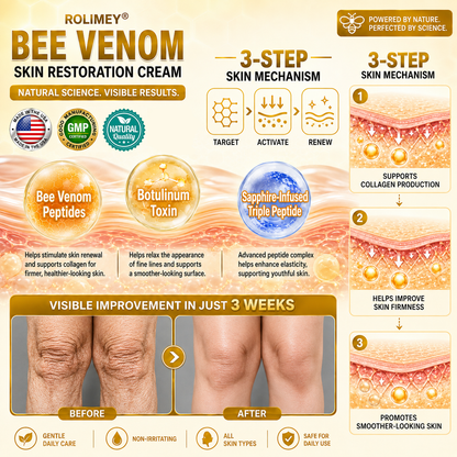 🌟💎2026 New Rolimey® Bee Venom Advanced Skin Rescue Cream | Botox-Inspired Firming & Smoothing Care for All Skin Types