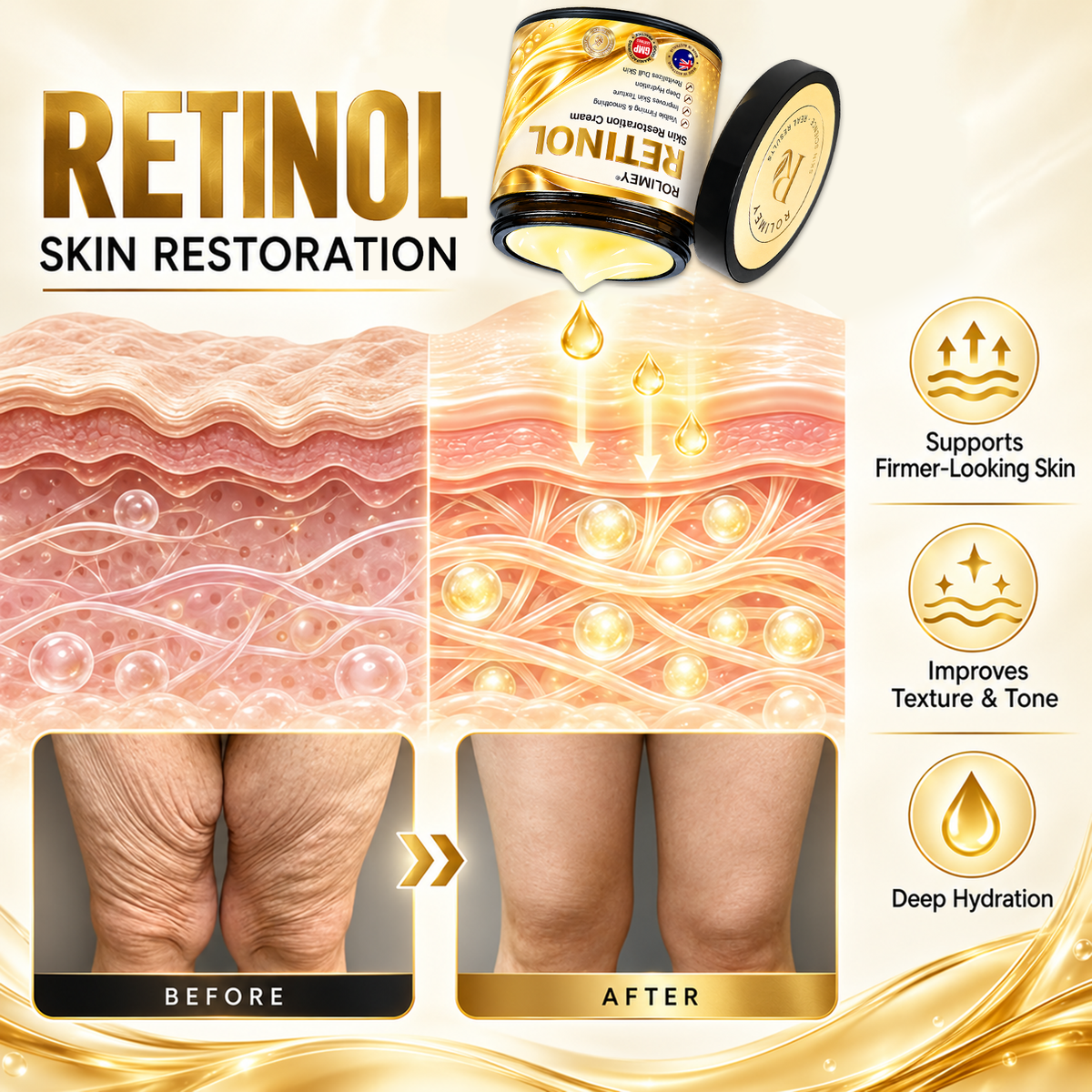 🍇2026 New Rolimey® Retinol Advanced Skin Restoration Cream | Botox-Inspired Firming & Smoothing Care for All Skin Types