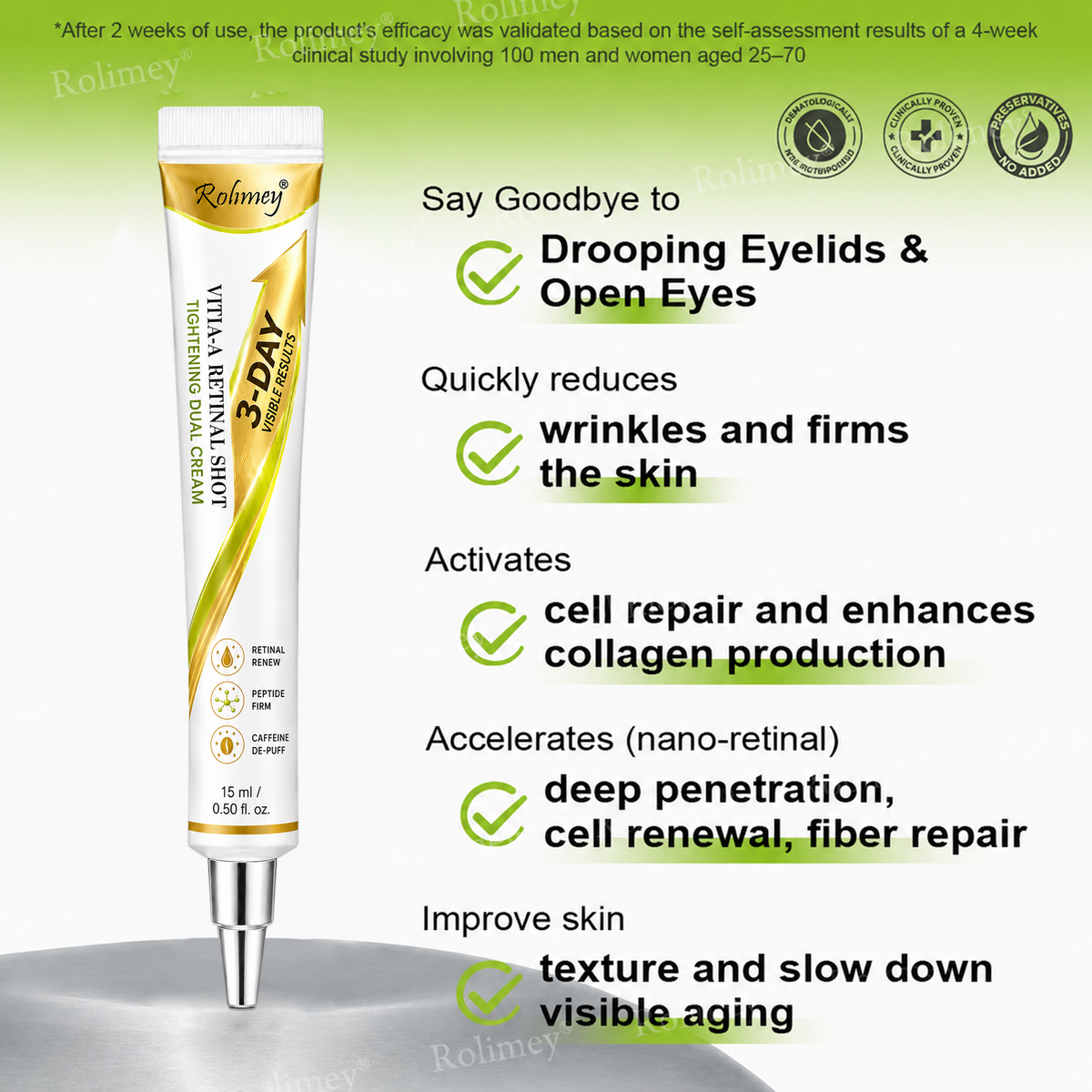 🍈Rolimey® Botox & Vita-A Retinol Shot Wrinkle-Lift Tightening cream - Last Day Promotion 70% OFF
