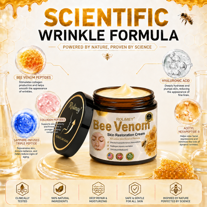 🌟💎2026 New Rolimey® Bee Venom Advanced Skin Rescue Cream | Botox-Inspired Firming & Smoothing Care for All Skin Types