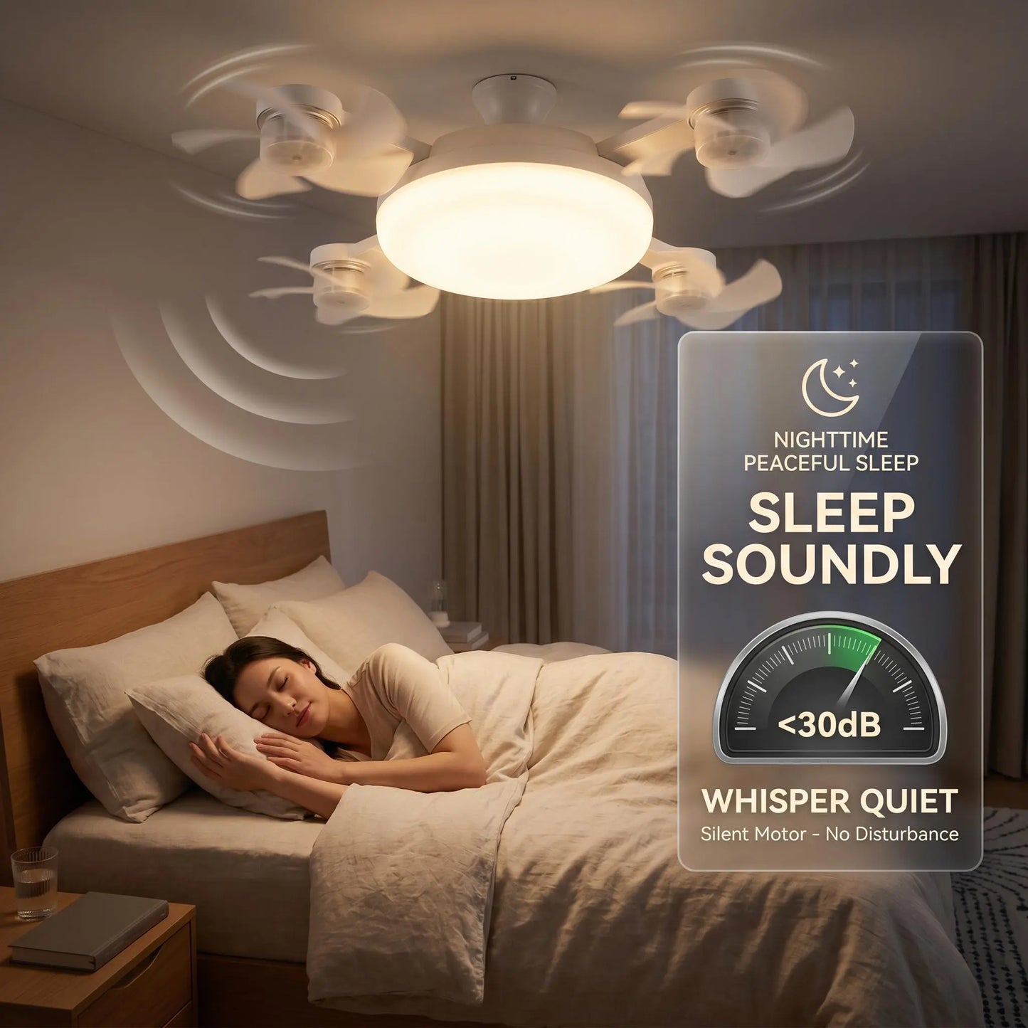 🔥Remote-Controlled LED Ceiling Fan Light