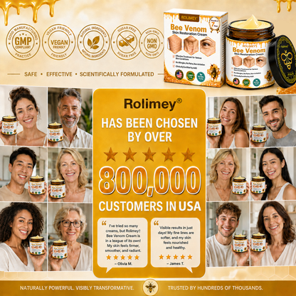 ✅2026 New Rolimey® Bee Venom Advanced Skin Rescue Cream | Botox-Inspired Firming & Smoothing Care for All Skin Types