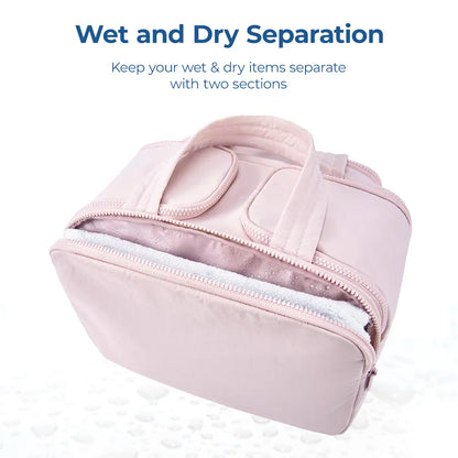 LUCKYSONG® 4-in-1 Puffy Travel Makeup & Toiletry Bag