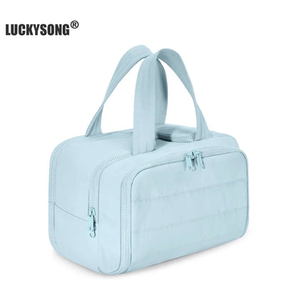 LUCKYSONG® 4-in-1 Puffy Travel Makeup & Toiletry Bag