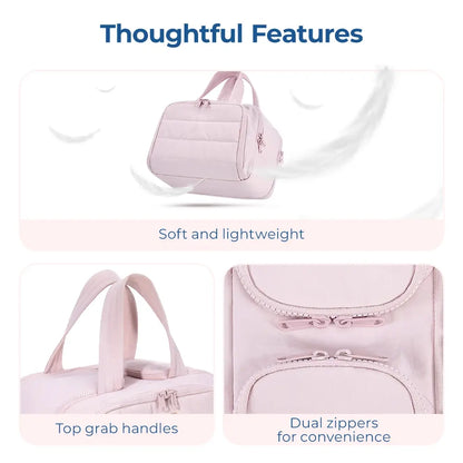 LUCKYSONG® 4-in-1 Puffy Travel Makeup & Toiletry Bag
