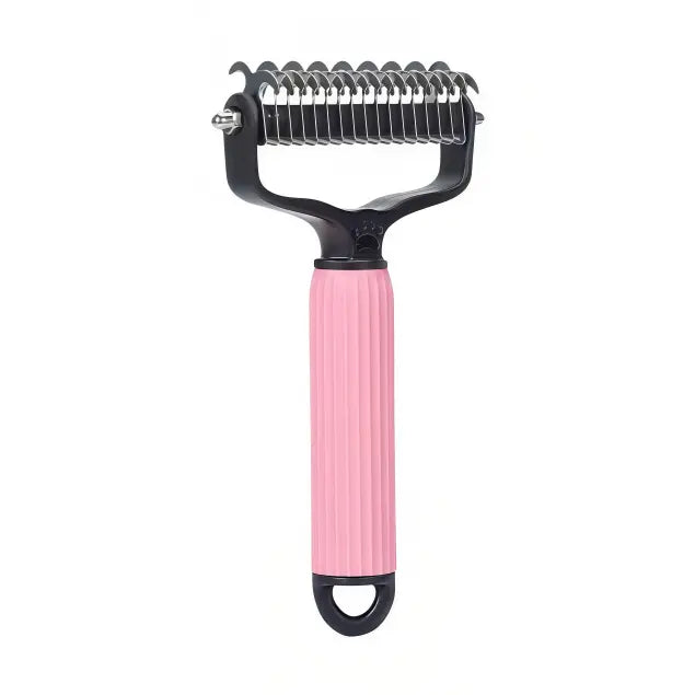 Double-Sided Cat & Dog Deshedding Dematting Comb - Undercoat Rake Grooming Tool, Matted Fur Remover for Long-Haired Pets, Grooming Accessories (Mid-Year Sale, Restock, DFYD, Deals for You Day Summerwins), Deshedding Tool