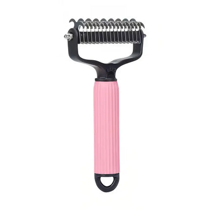 Double-Sided Cat & Dog Deshedding Dematting Comb - Undercoat Rake Grooming Tool, Matted Fur Remover for Long-Haired Pets, Grooming Accessories (Mid-Year Sale, Restock, DFYD, Deals for You Day Summerwins), Deshedding Tool