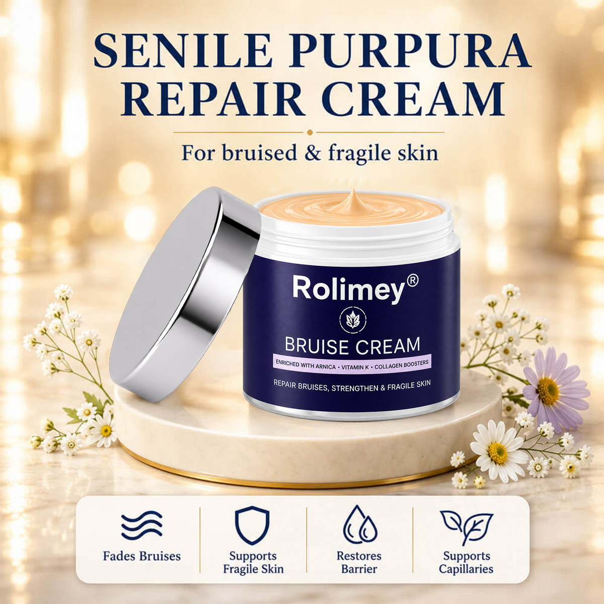💕 2026 Best-Selling Skin Care | Rolimey® Bruise Care Cream | Advanced Care for Fragile, Aging & Bruise-Prone Skin