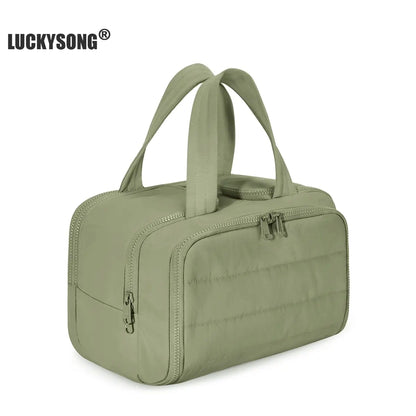 LUCKYSONG® 4-in-1 Puffy Travel Makeup & Toiletry Bag