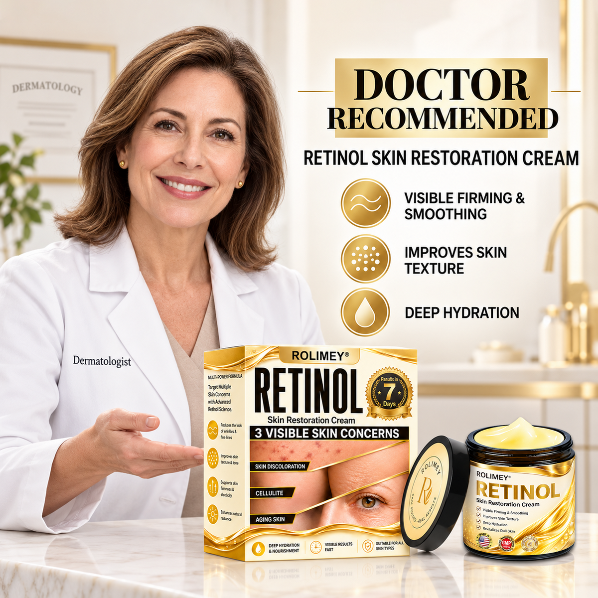 🎁2026 New Rolimey® Retinol Advanced Skin Restoration Cream | Botox-Inspired Firming & Smoothing Care for All Skin Types
