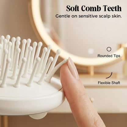 🔥Electric Spray Air Cushion Massage Comb, 2026 New 2 in 1 Misting Detangling Brush for All Hair, Rechargeable Hair Straightener Steam Brush, Wet Electric Hairbrush Air Cushion Mister for Women
