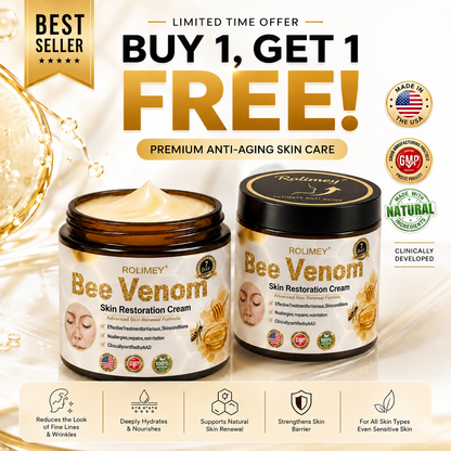🌟💎2026 New Rolimey® Bee Venom Advanced Skin Rescue Cream | Botox-Inspired Firming & Smoothing Care for All Skin Types
