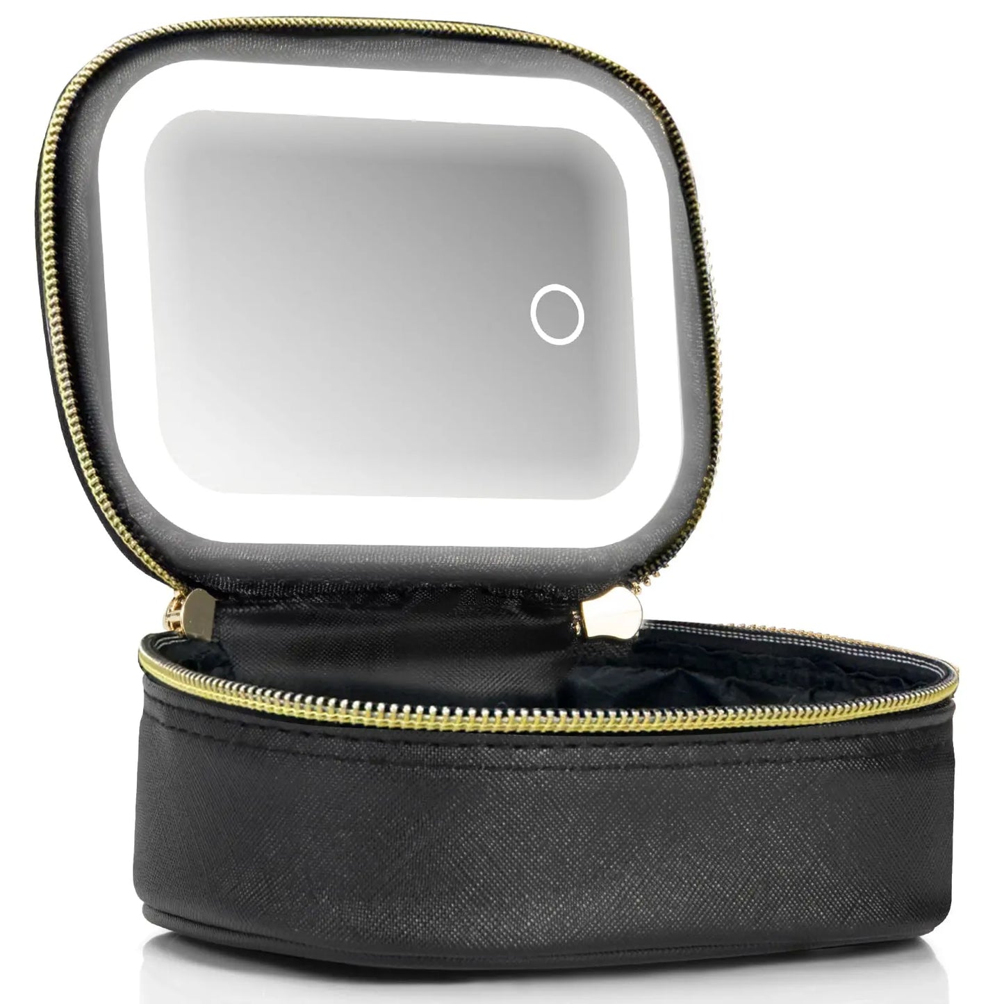 🔥LED Lighted Travel Makeup Bag with Mirror 3 Adjustable Brightness Portable Cosmetic Case