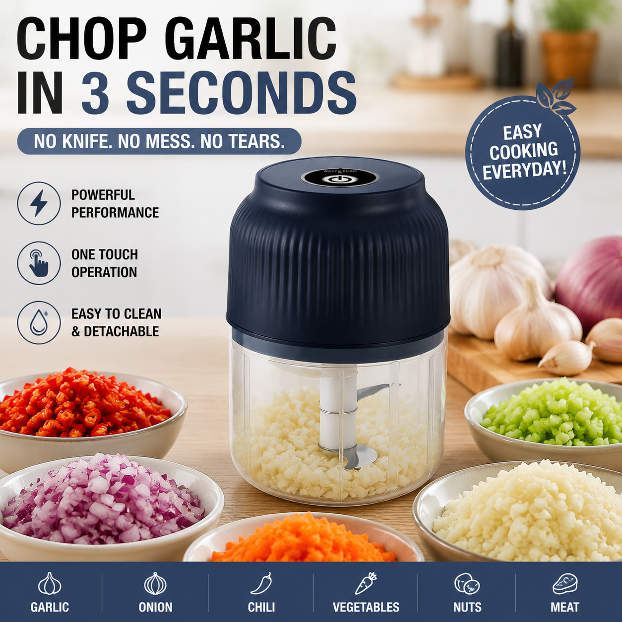 🔥50% off on the last day | 🎁Still Chopping Garlic by Hand? This Kitchen Gadget Does It in 3 Seconds🔥