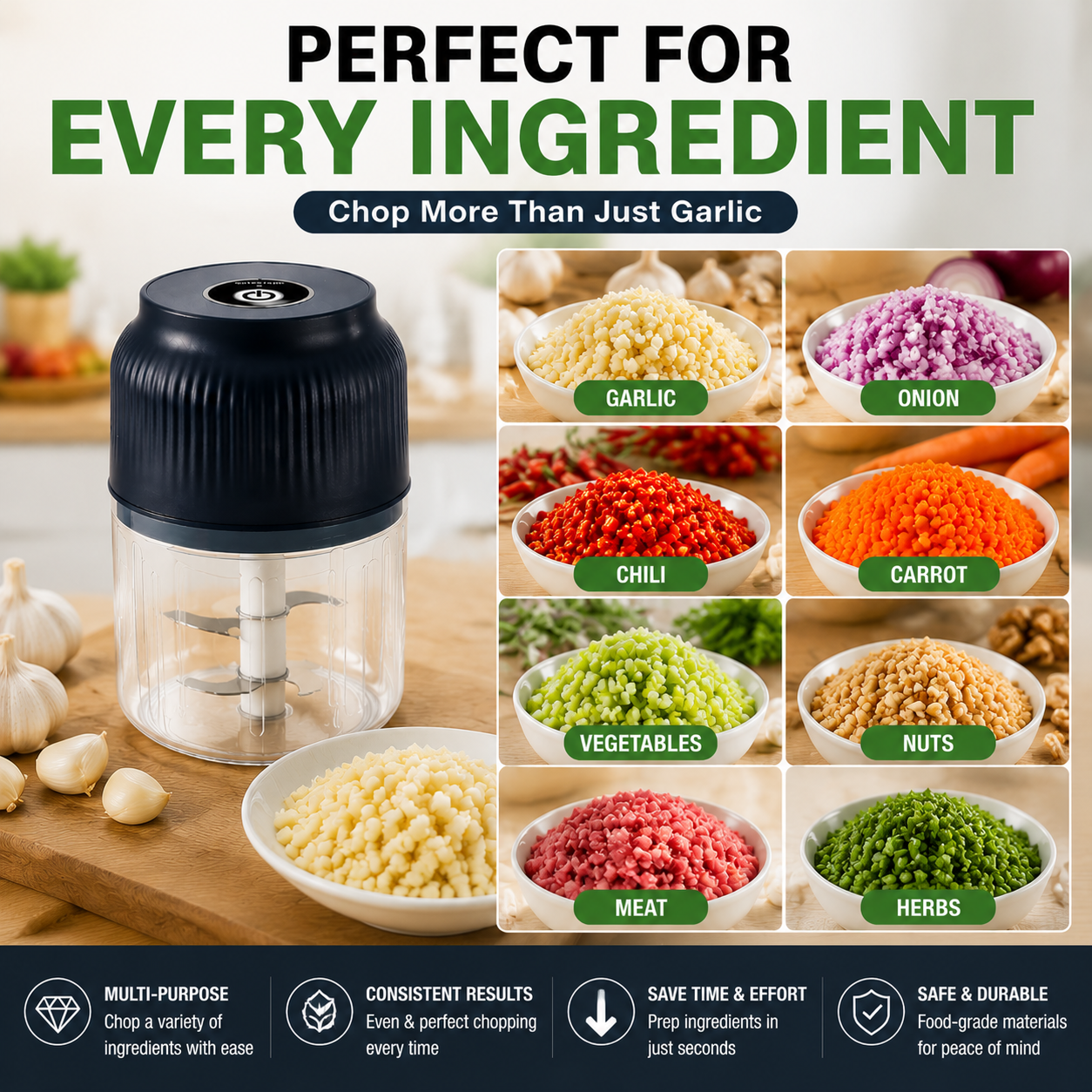 🔥50% off on the last day | 🎁Still Chopping Garlic by Hand? This Kitchen Gadget Does It in 3 Seconds🔥