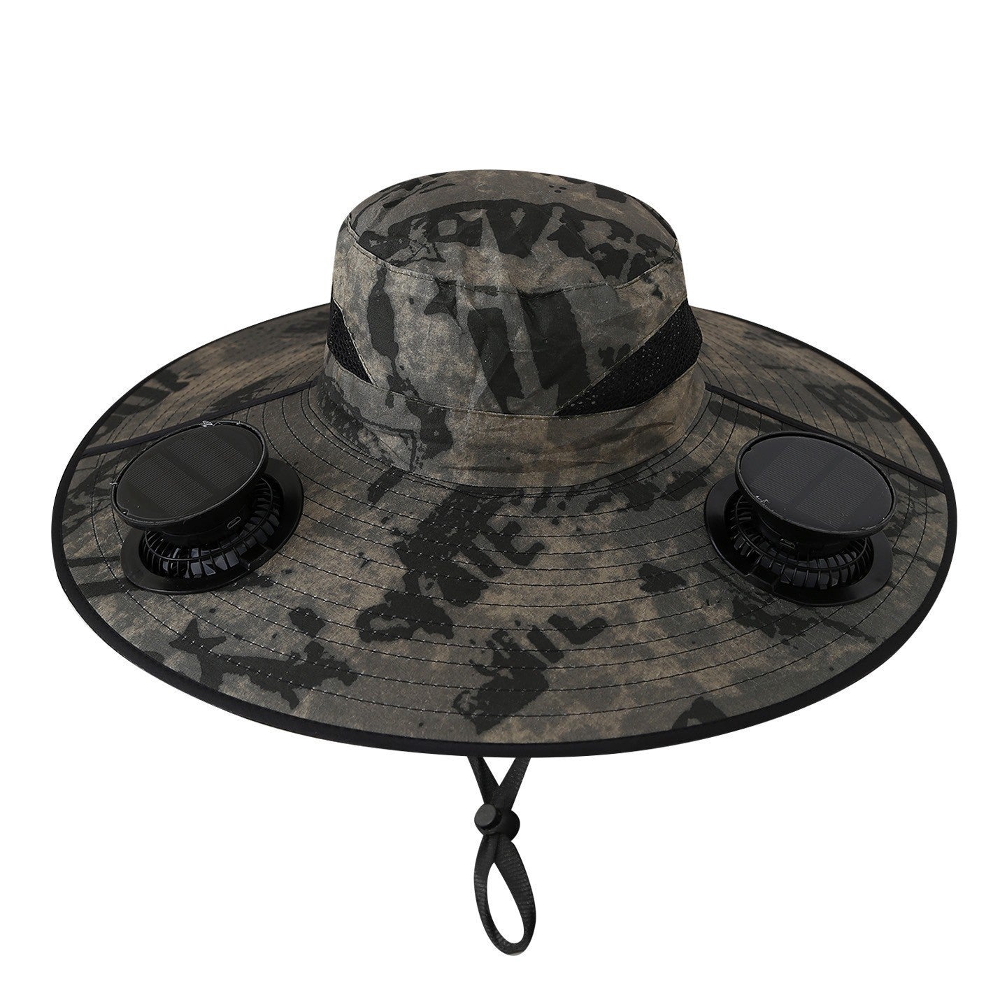 ☀️Solar Powered Fan Hat with 2 Removable Fans, Wide BrimSun Hat, UPF 50+ Bucket Fishing&Beach Hat, USB Solar