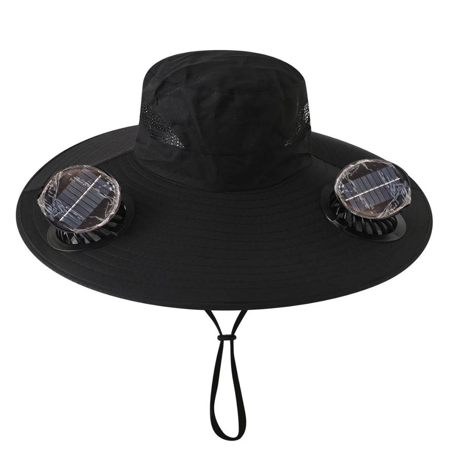 ☀️Solar Powered Fan Hat with 2 Removable Fans, Wide BrimSun Hat, UPF 50+ Bucket Fishing&Beach Hat, USB Solar