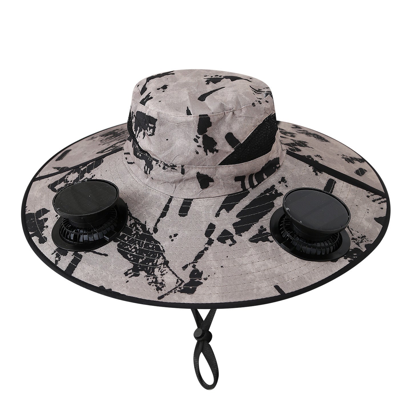 ☀️Solar Powered Fan Hat with 2 Removable Fans, Wide BrimSun Hat, UPF 50+ Bucket Fishing&Beach Hat, USB Solar