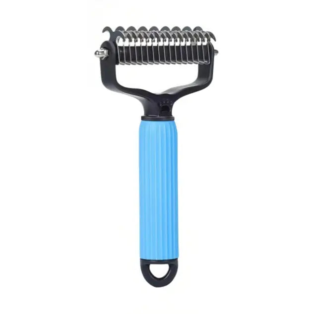 Double-Sided Cat & Dog Deshedding Dematting Comb - Undercoat Rake Grooming Tool, Matted Fur Remover for Long-Haired Pets, Grooming Accessories (Mid-Year Sale, Restock, DFYD, Deals for You Day Summerwins), Deshedding Tool