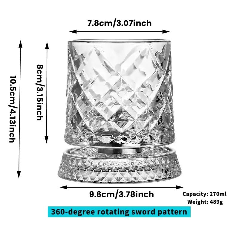 Spinning Stress Relief Crystal Wine Tumbler