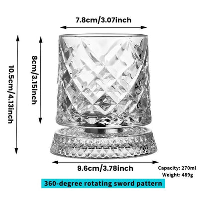 Spinning Stress Relief Crystal Wine Tumbler