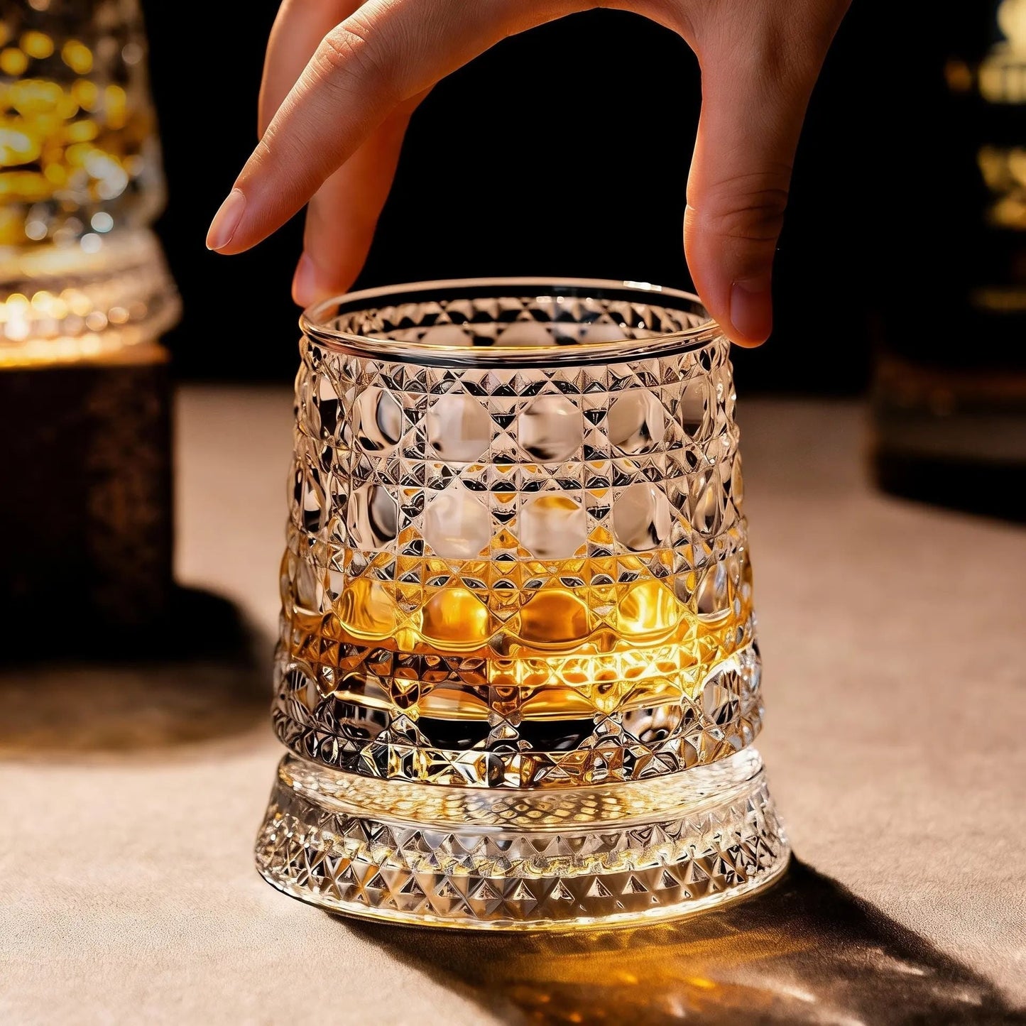Spinning Stress Relief Crystal Wine Tumbler