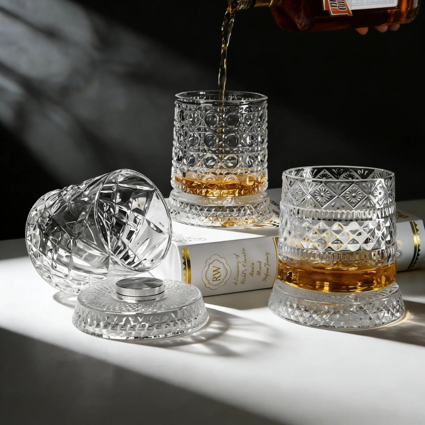 Spinning Stress Relief Crystal Wine Tumbler