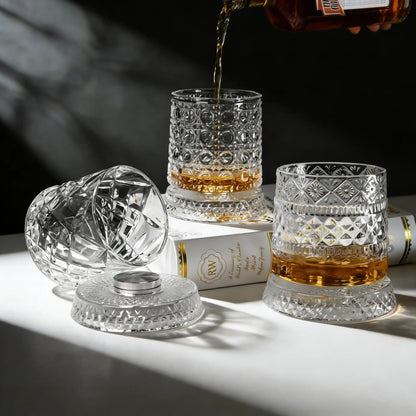Spinning Stress Relief Crystal Wine Tumbler